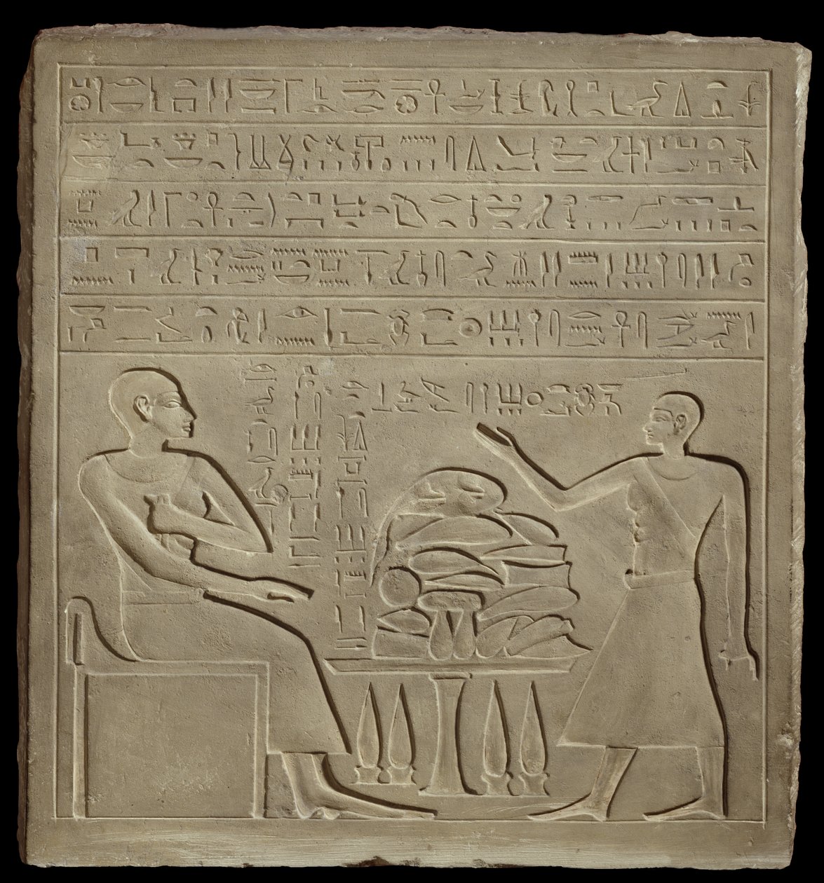 Stéla z Imeny (vápenec) od New Kingdom Egyptian