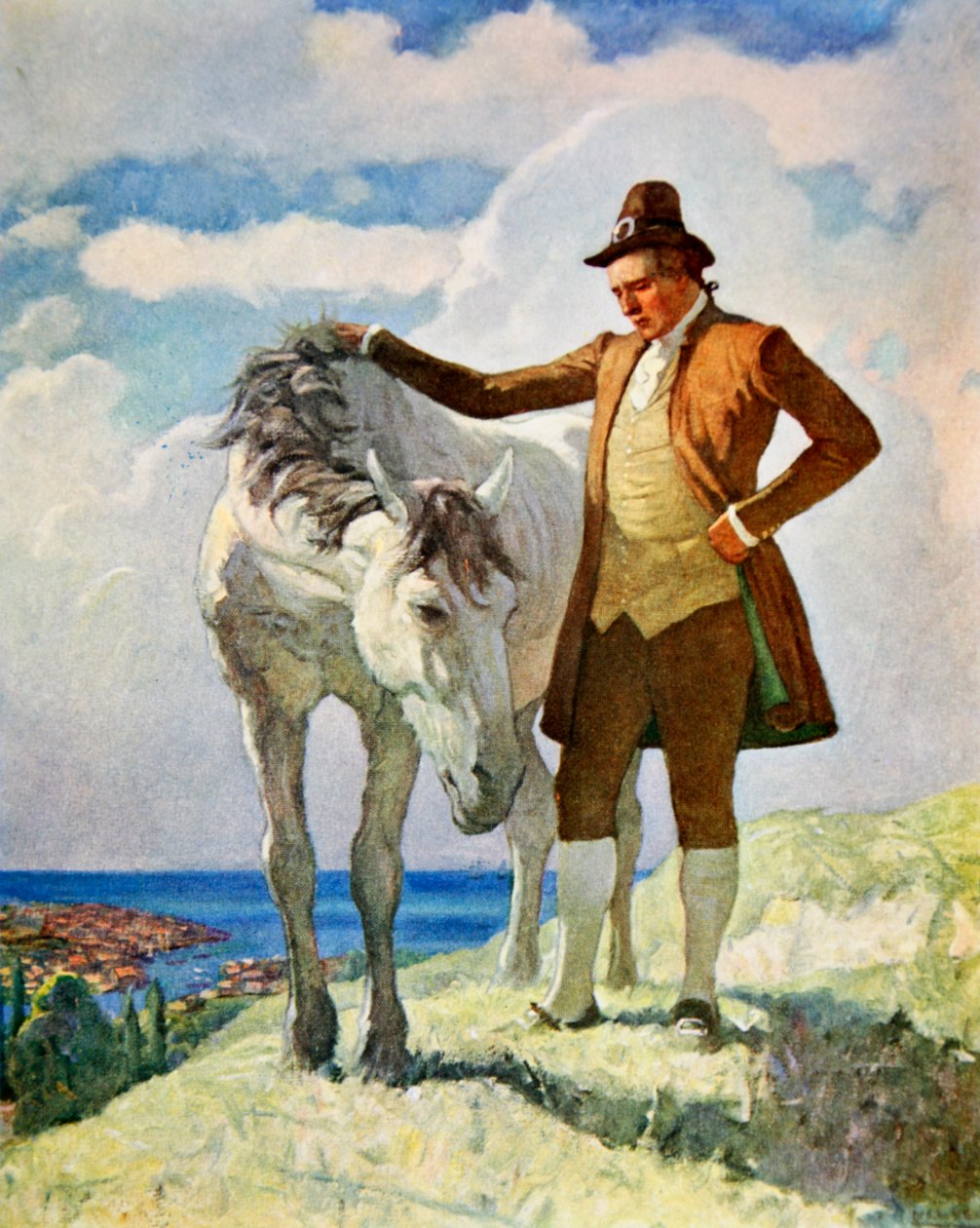 Kůň a majitel od Newell Convers Wyeth