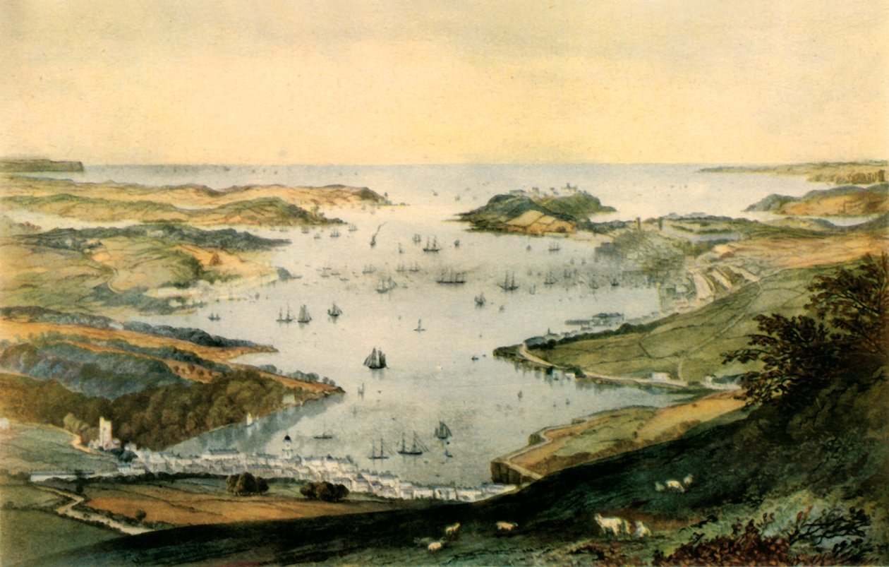 Falmouth Harbour, c1840, 1942. od Newman and Co