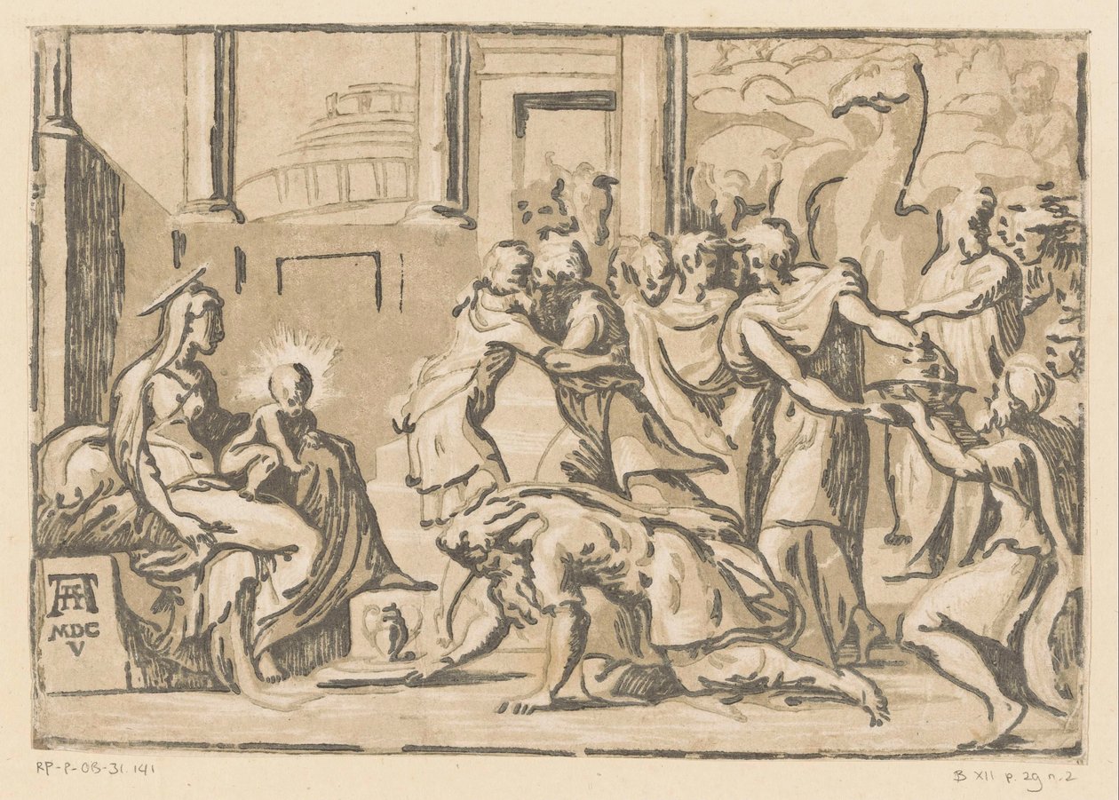 Klanění králů od Niccolò Vicentino (attributed to)