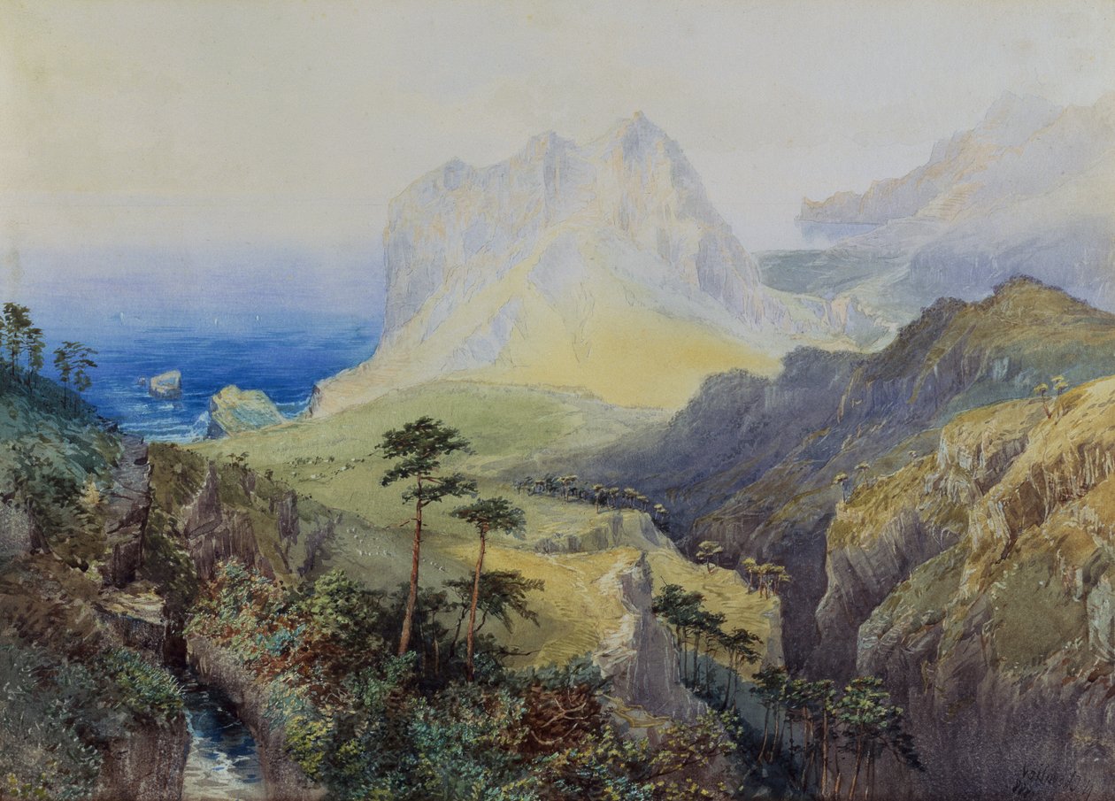 Pobřežní scéna od Nicholas Chevalier