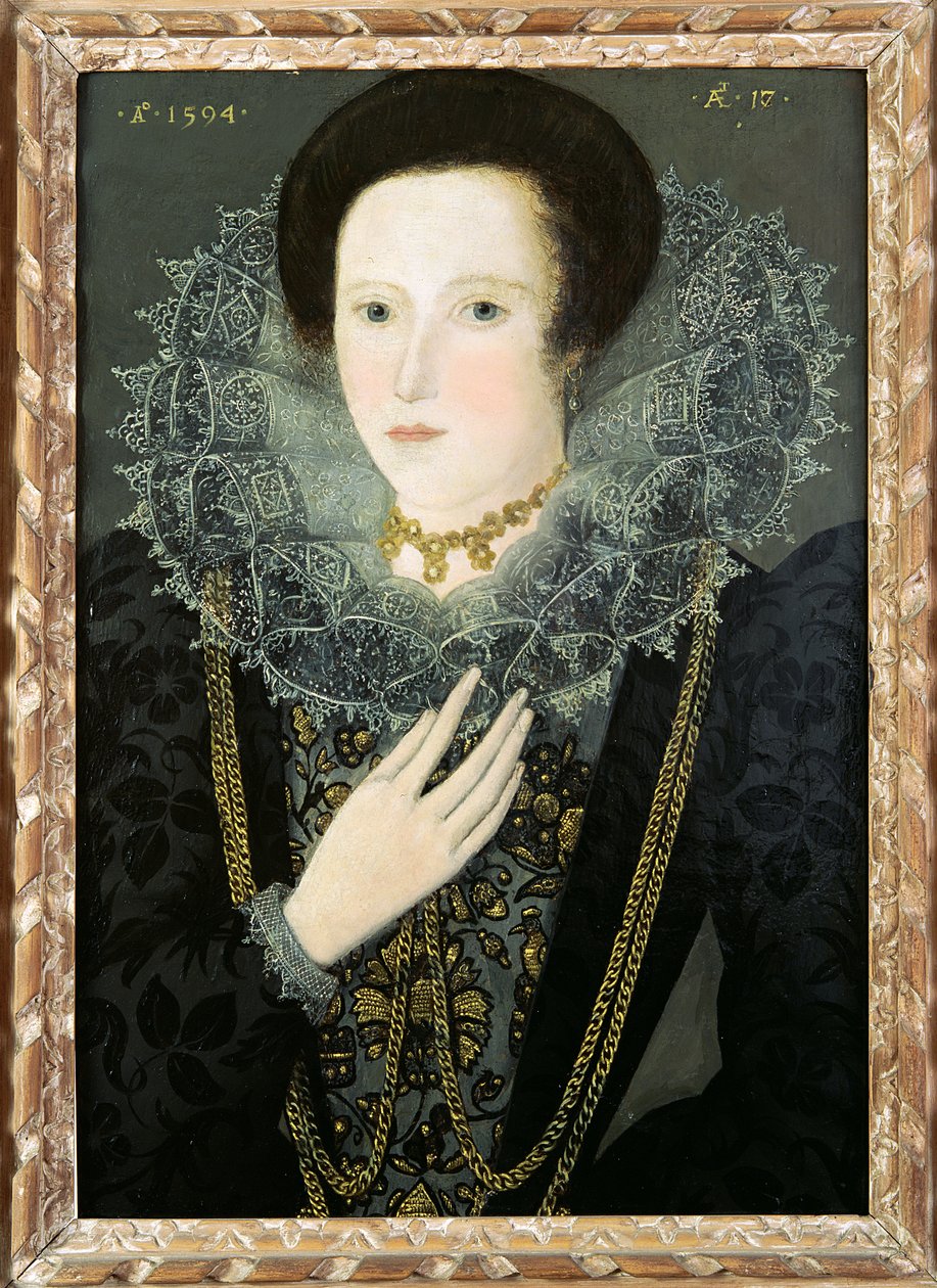 Dorothy Huddelston (rozená Dormer), 1594 od Nicholas Hilliard