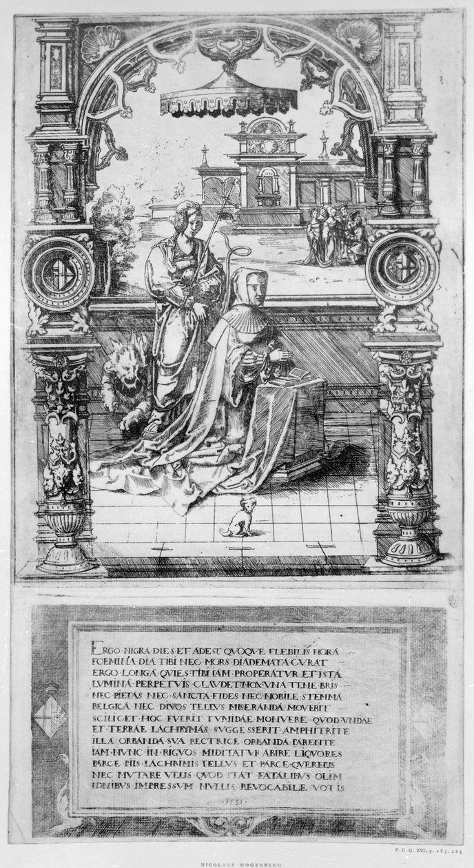 Epitaf Markéty Rakouské od Nicholas Hogenberg