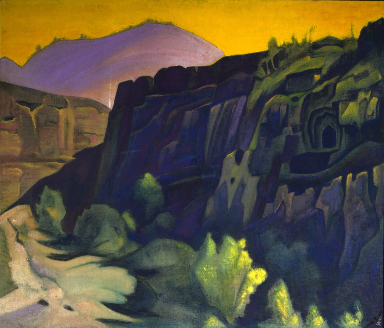 Jeskyně Ajanta, 1938. od Nicholas Roerich