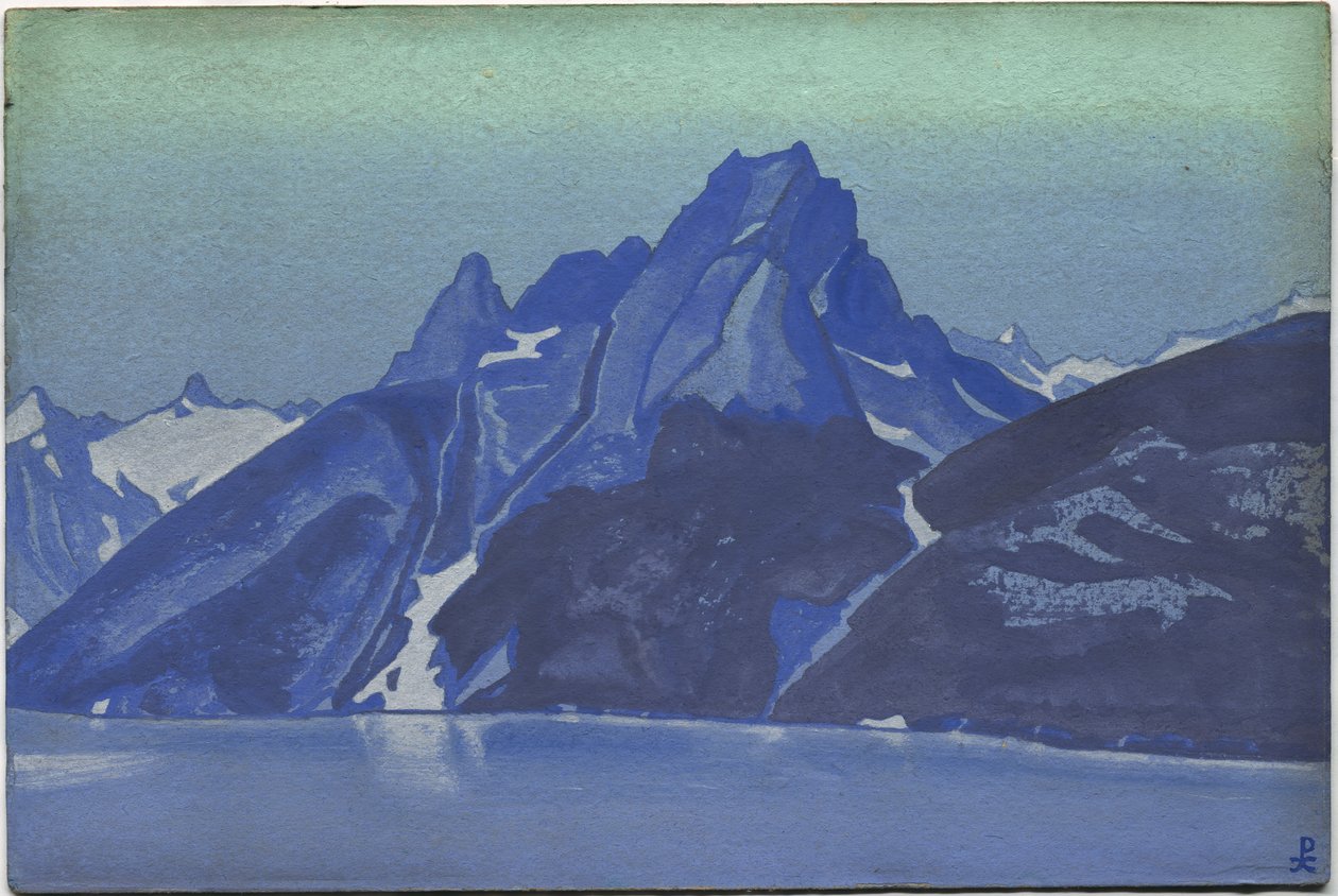 Jezero Nagas, Kašmír, 1936 od Nicholas Roerich