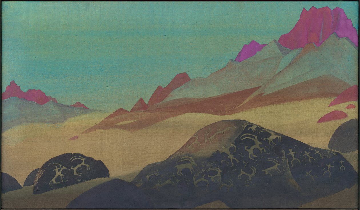 Skály Ladaku, 1932 od Nicholas Roerich