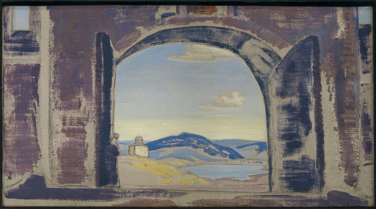 Studie k obrazu, kolem roku 1922 od Nicholas Roerich
