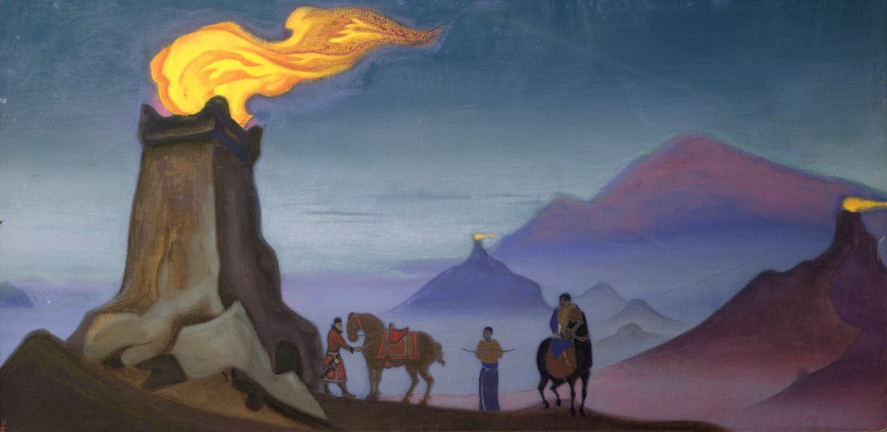 Vítězné plameny, 1940 od Nicholas Roerich