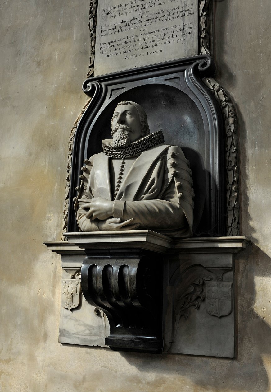Památník Hugo Barker, 1632 (mramor) od Nicholas Stone