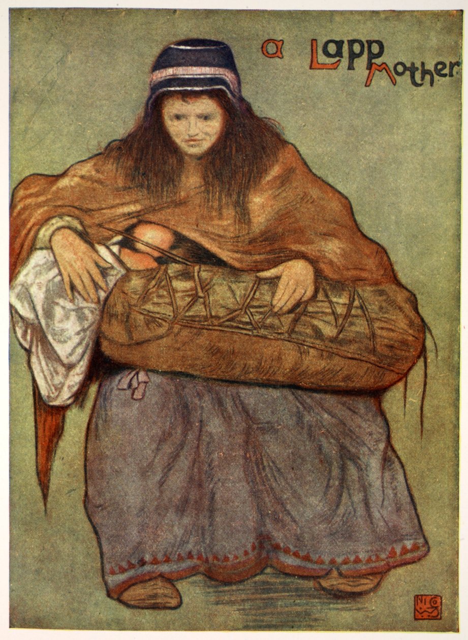 Laponská matka s dítětem, 1905 od Nico Jungman
