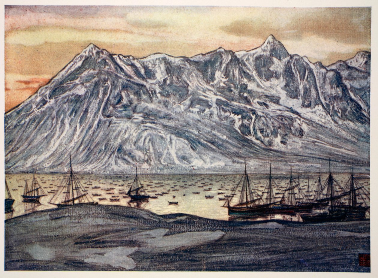 Rybářské lodě na Lofotech, 1905 od Nico Jungman