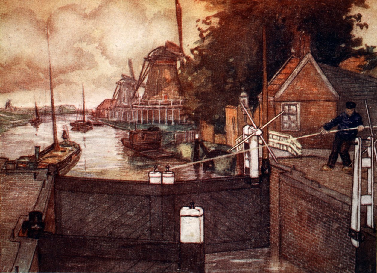 Noordervaldeursluis, Zaandam, 1904 od Nico Jungman
