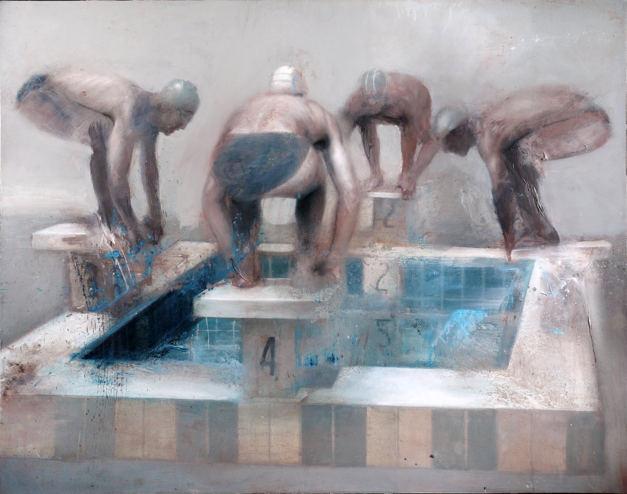 Plavci, 2012 (olej na plátně) od Nicola Pucci