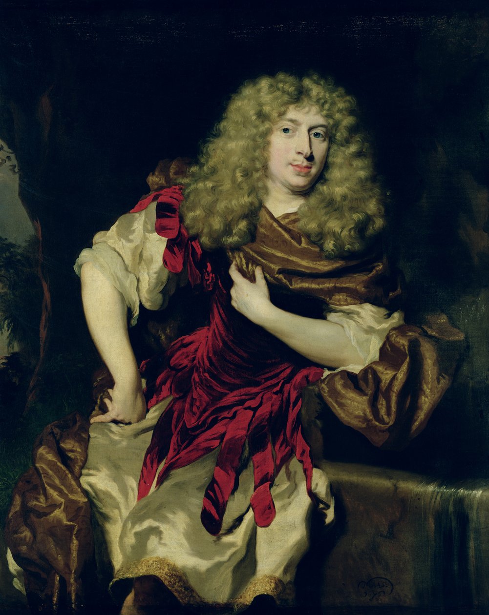 Portrét mladého muže, 1676 od Nicolaes Maes