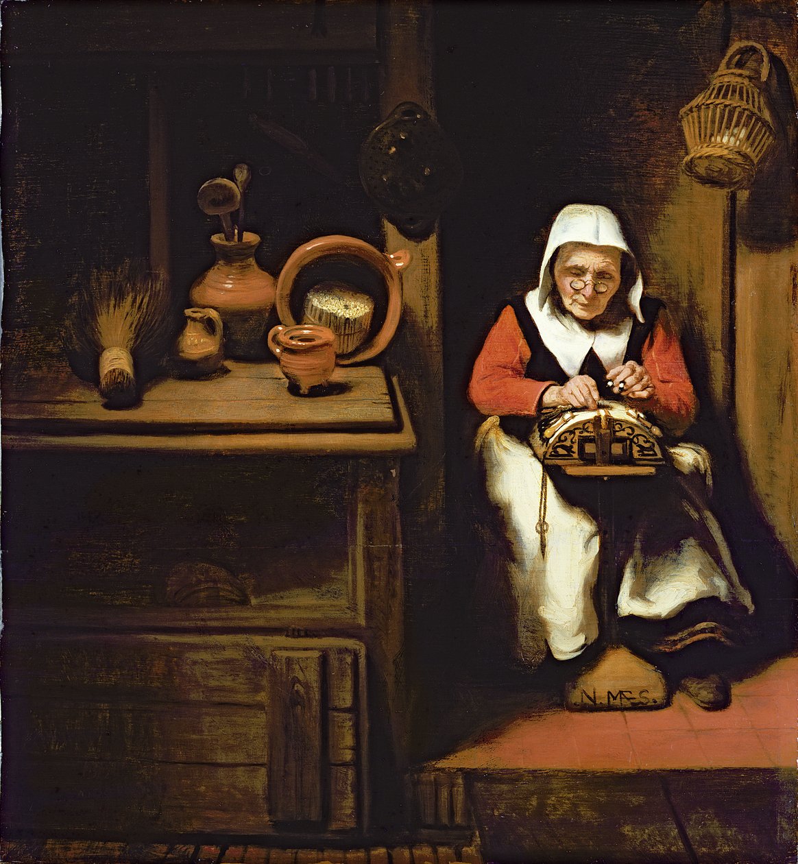 Krajkářka od Nicolaes Maes