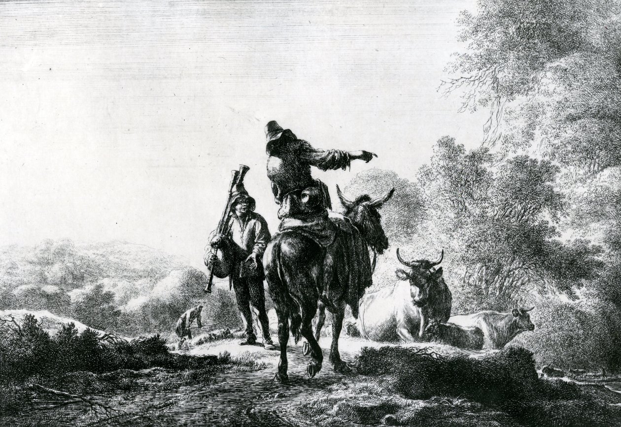 Bag Piper od Nicolaes Pietersz. Berchem
