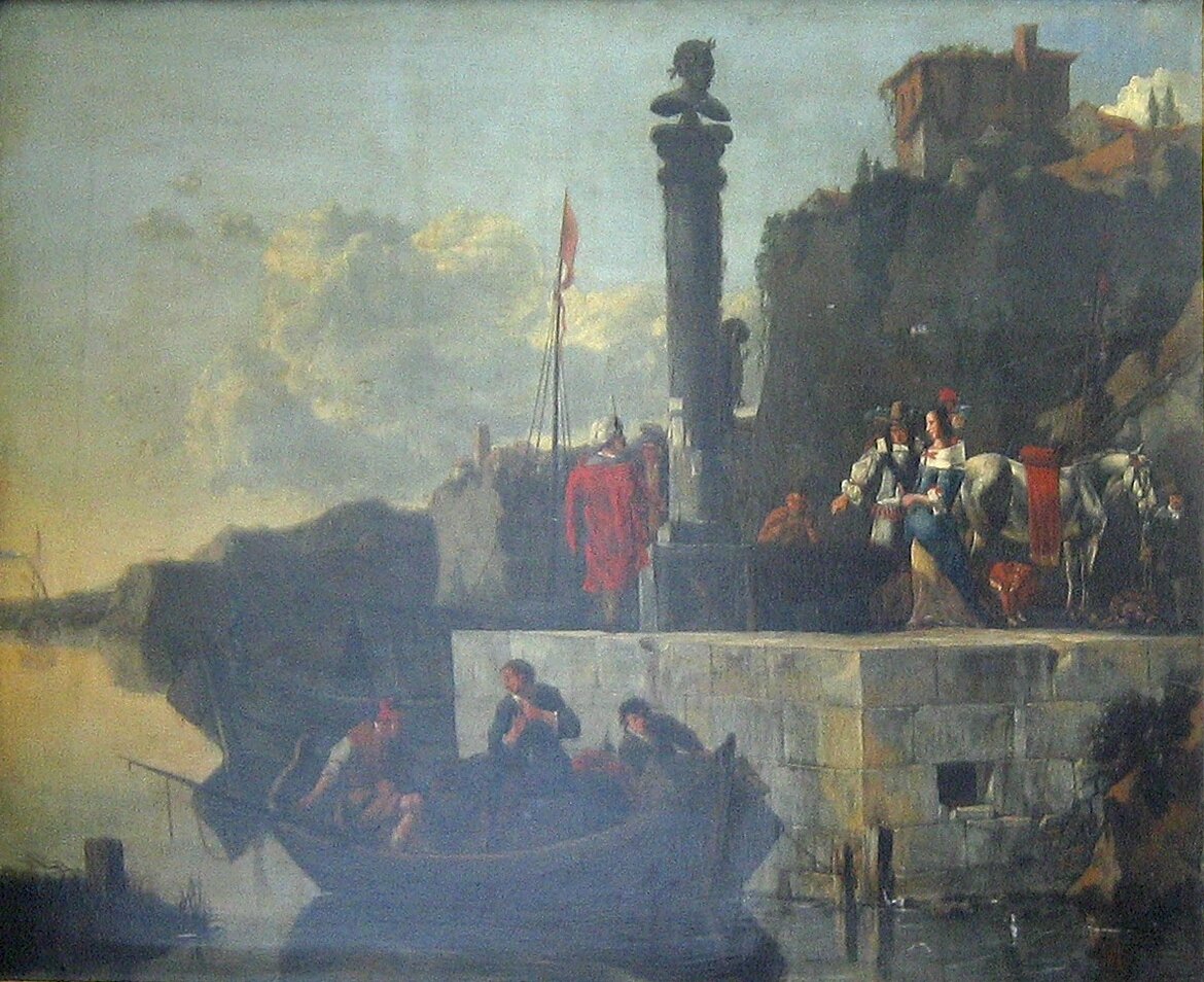italský námořní přístav od Nicolaes Berchem