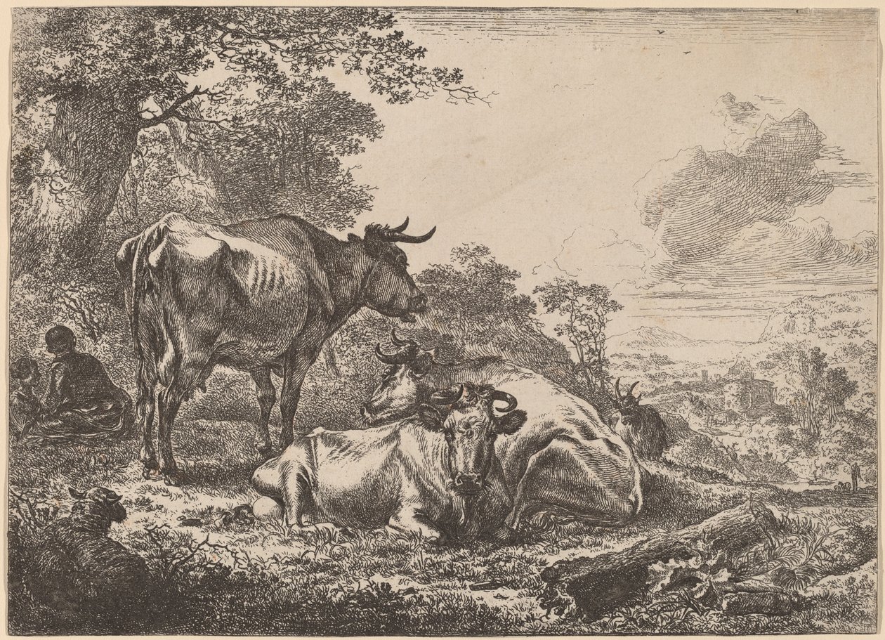Odpočívající krávy. od Nicolaes Berchem