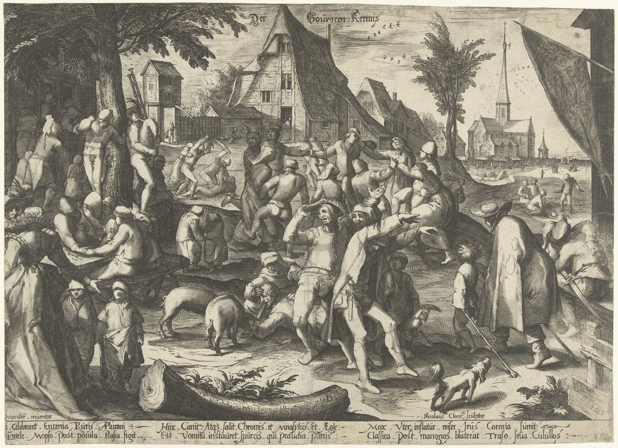 Farmářský jarmark Der Bouwren Fair (název na objektu) od Nicolaes Jansz. Clock