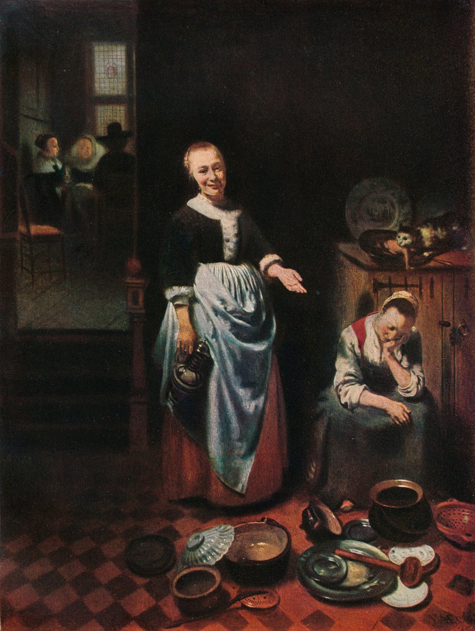Nečinný sluha, 1655 od Nicolaes Maes