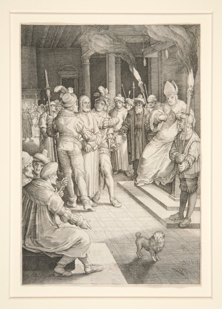 Kristus před Kaifášem (Pašijová série) od Nicolaes de Bruyn