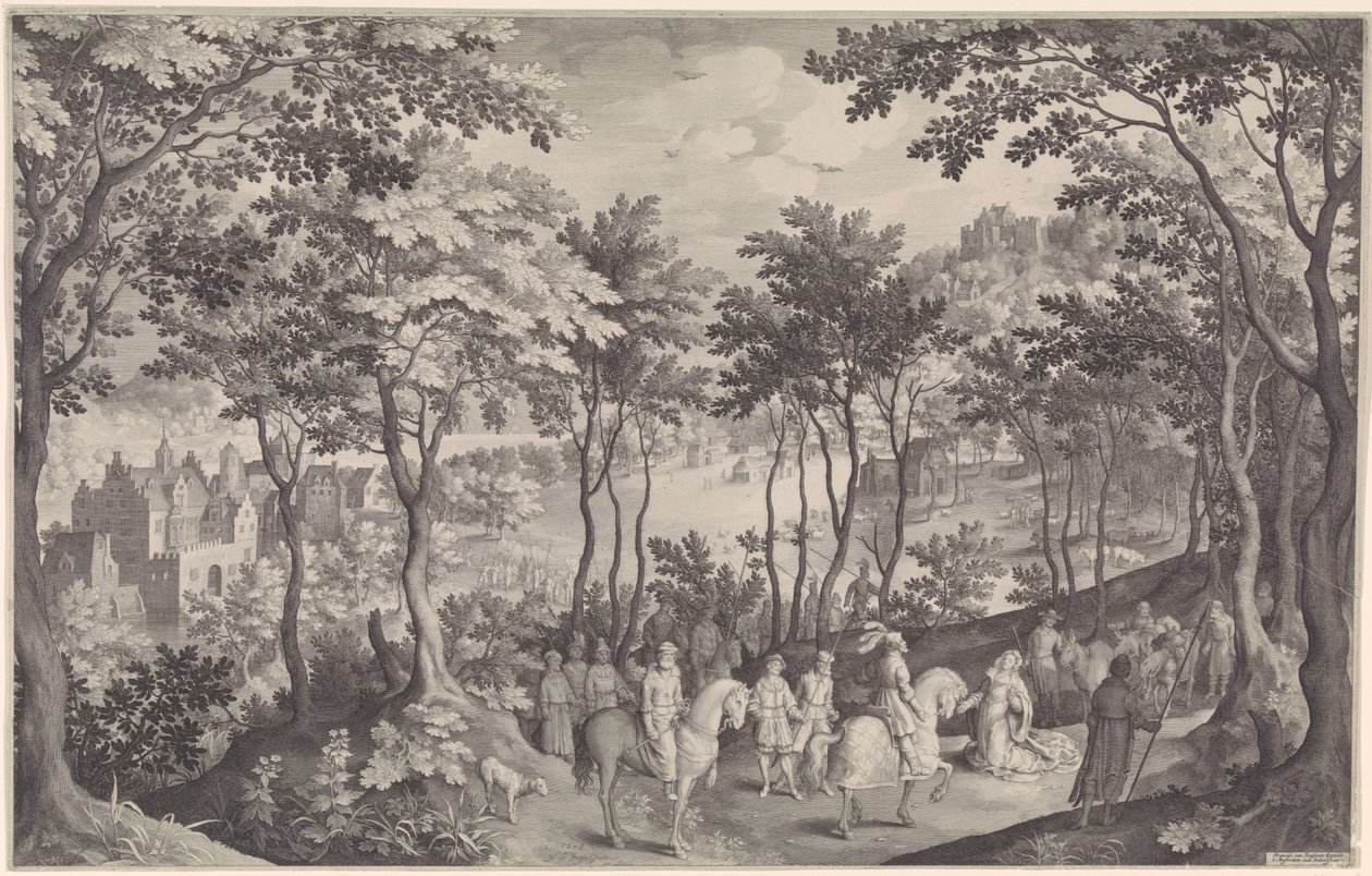 David v Abigail od Nicolaes de Bruyn