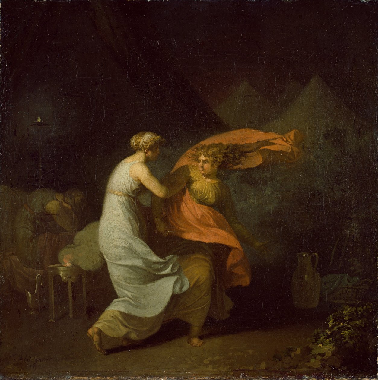 Julia a Fulvia od Nicolai Abraham Abildgaard