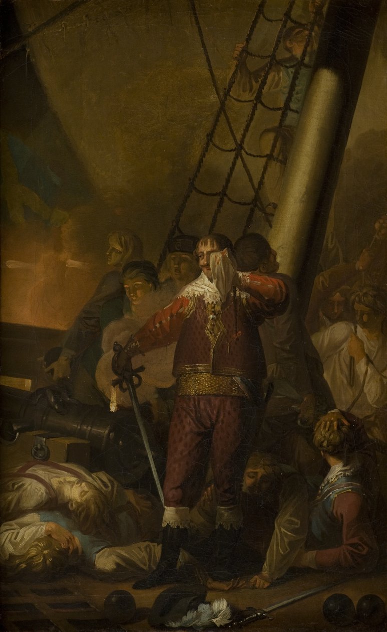 Christian IV na palubě své vlajkové lodi "The Trinity" od Nicolai Abildgaard
