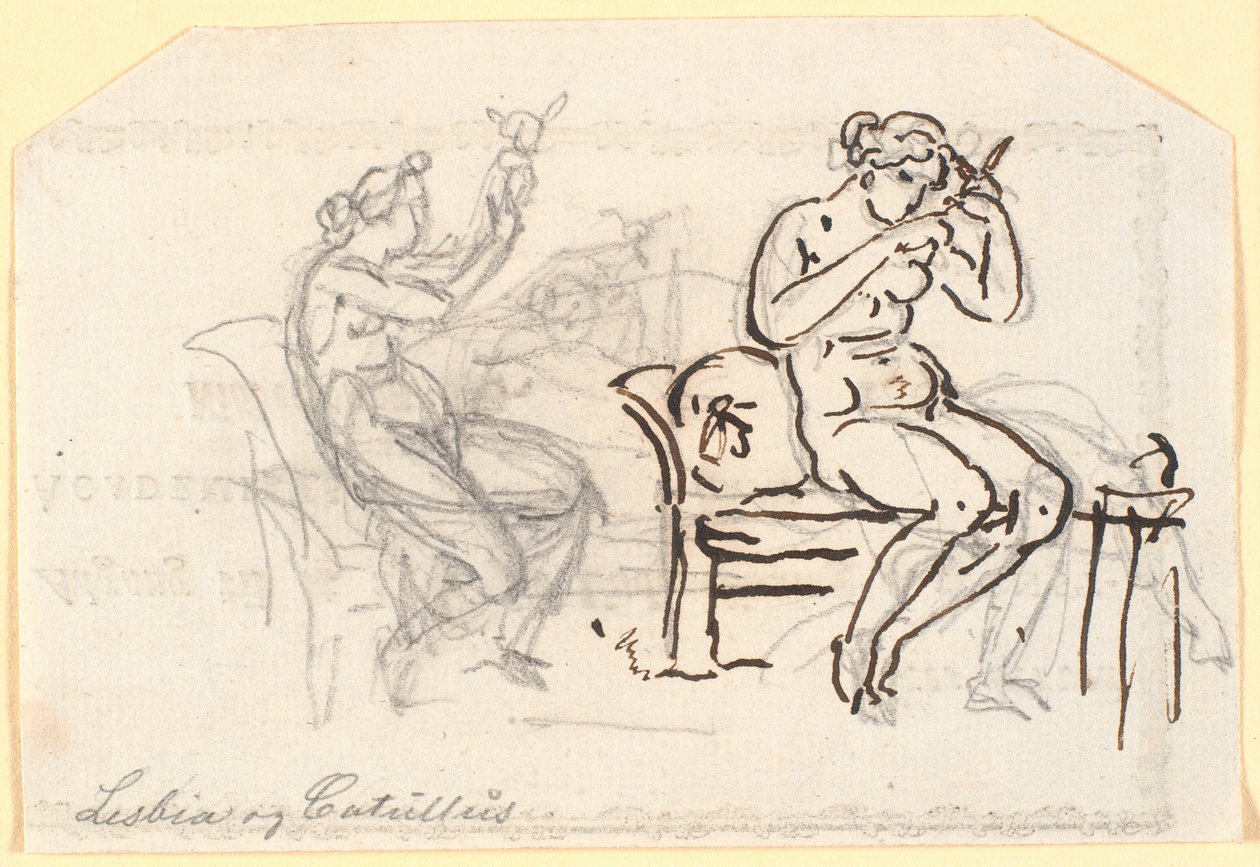Lesbia a Catullus od Nicolai Abildgaard