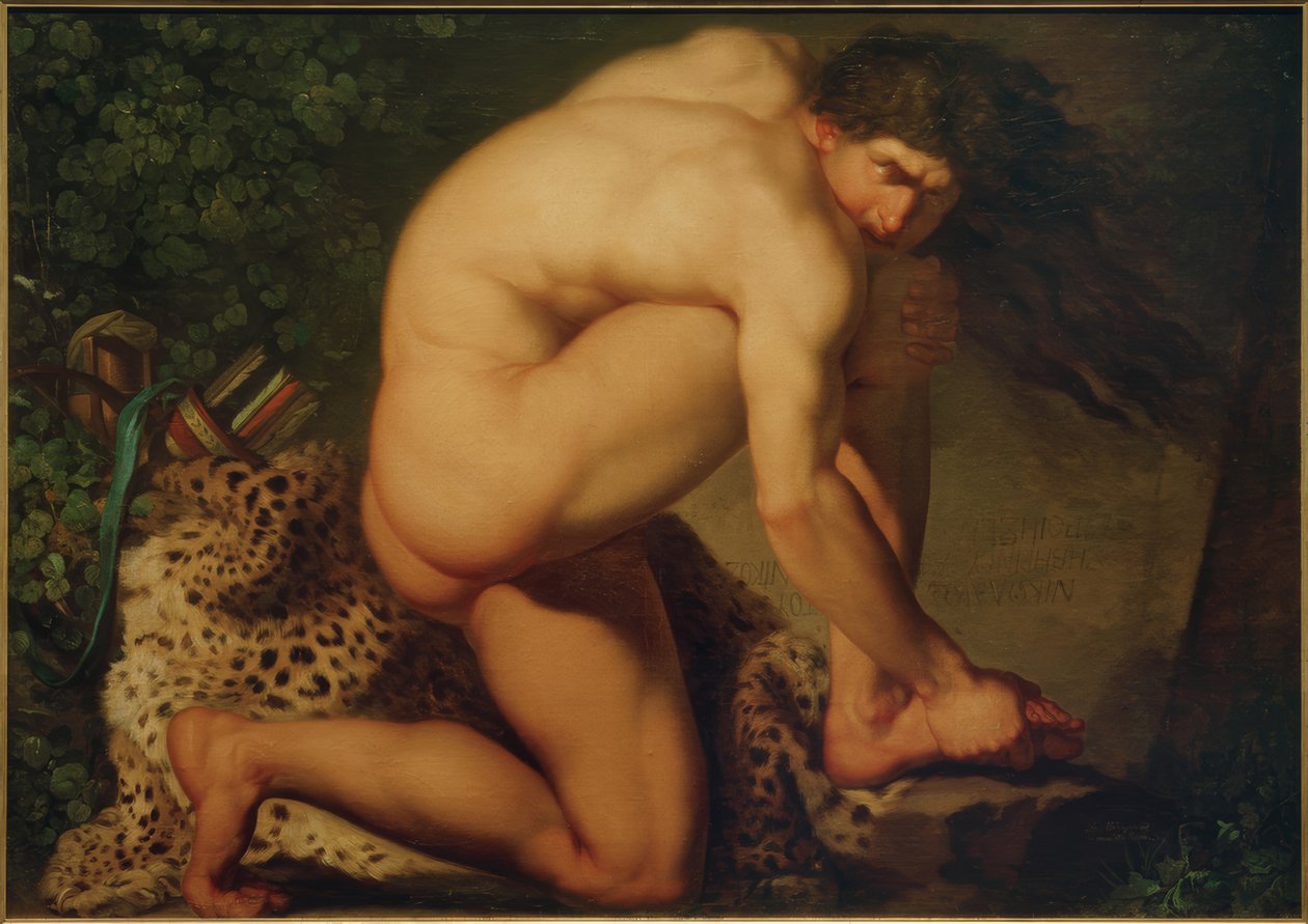 Zraněný Philoctetes od Nicolai Abraham Abildgaard