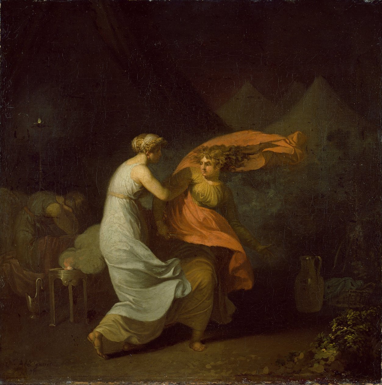 Julia a Fulvia od Nicolai Abraham Abildgaard
