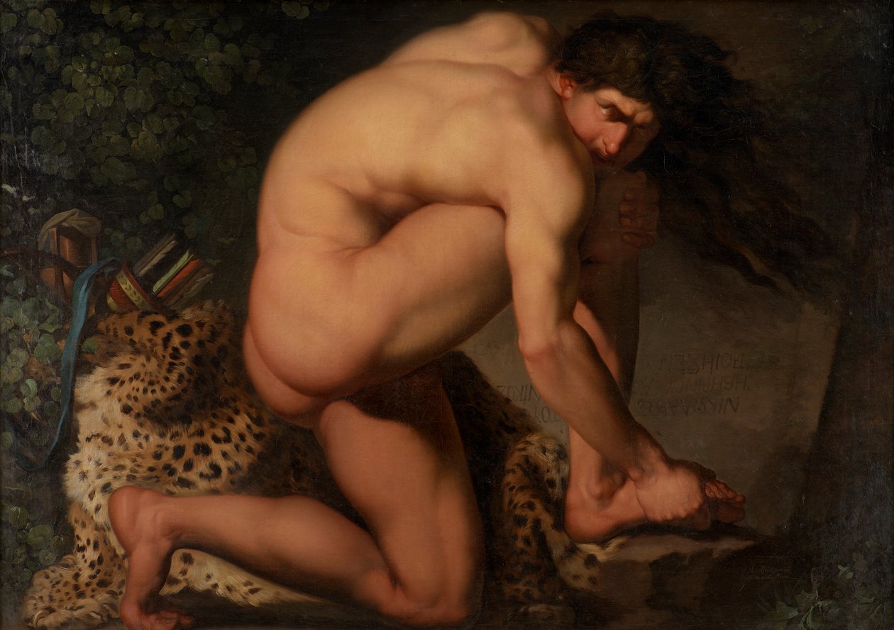 Zraněný Philoctetes od Nicolai Abraham Abildgaard