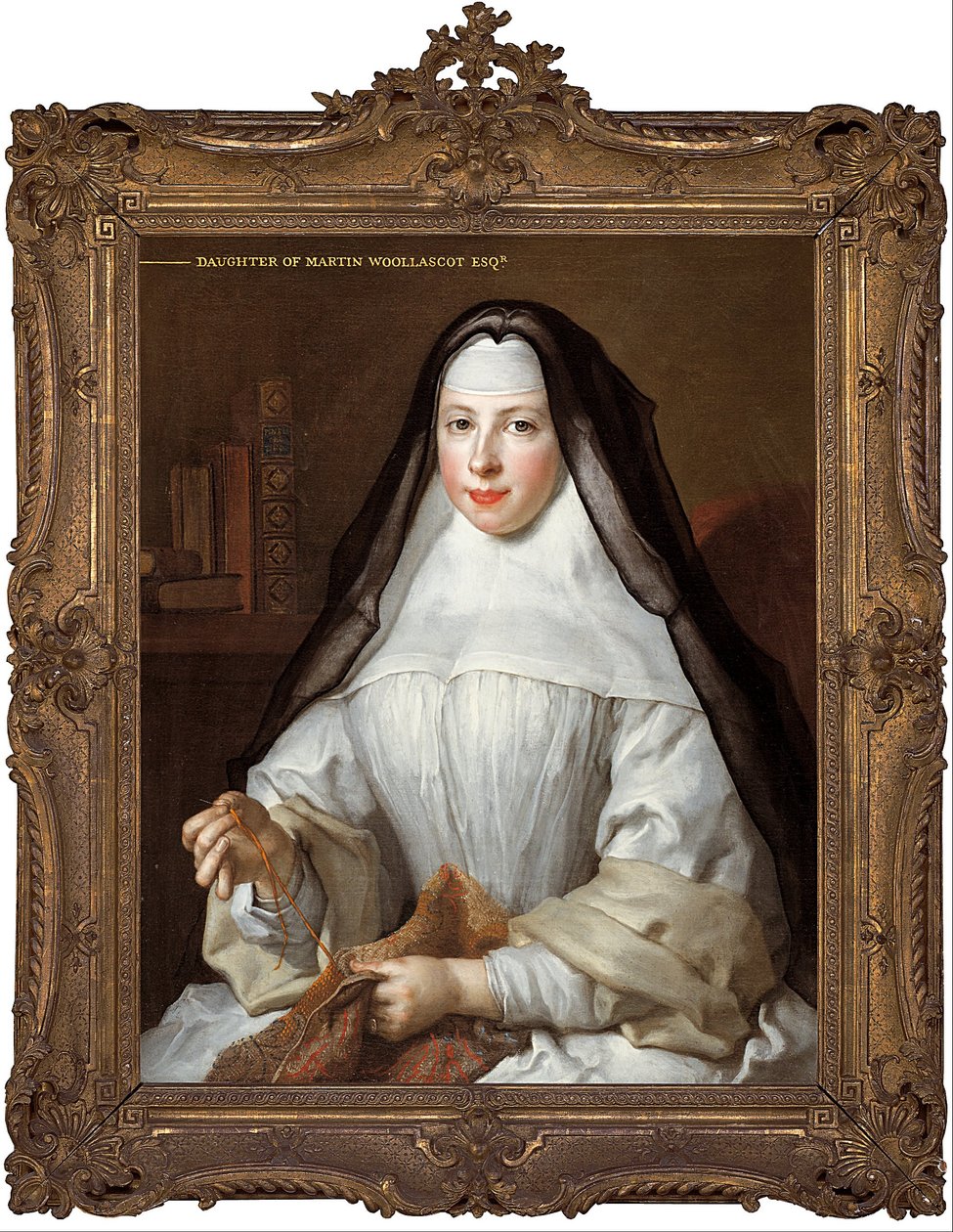 Frances Woollascott, augustiniánská jeptiška od Nicolas de Largillière