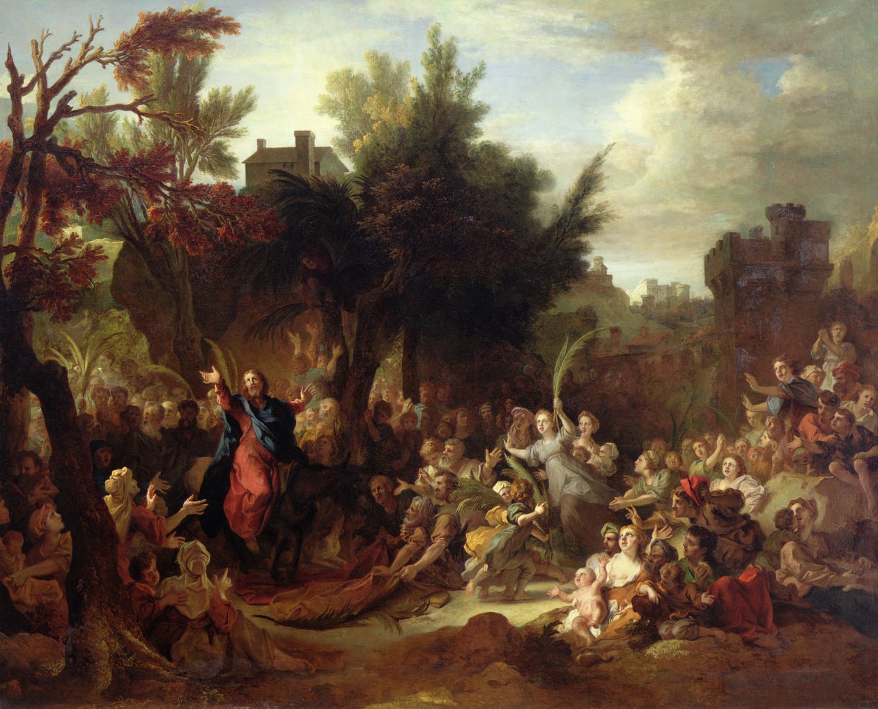Vjezd Krista do Jeruzaléma, kolem roku 1720 od Nicolas de Largillière