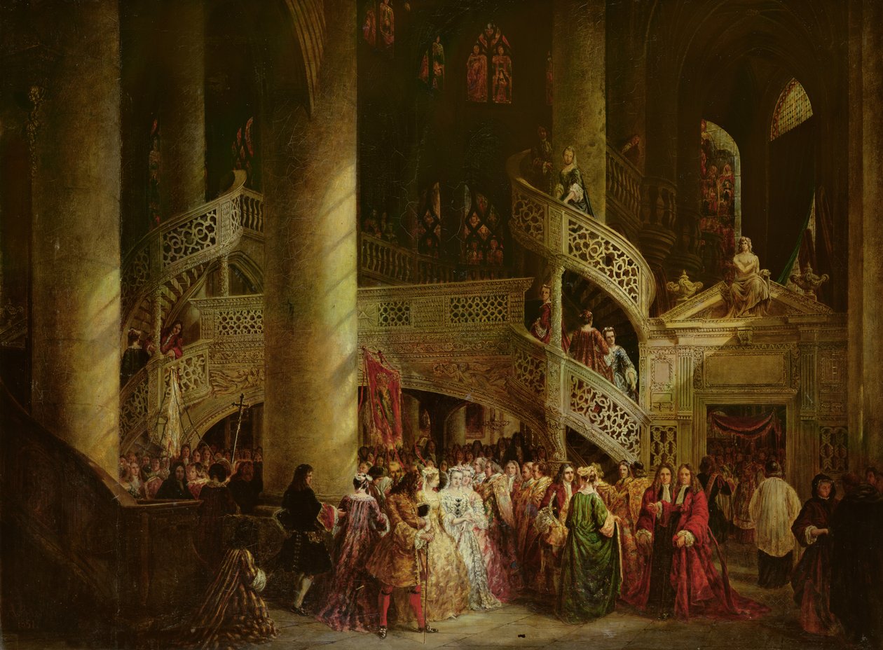 Interiér kostela Saint-Etienne du Mont, The Rood-Screen, 1851 od Nicolas Alexandre Barbier