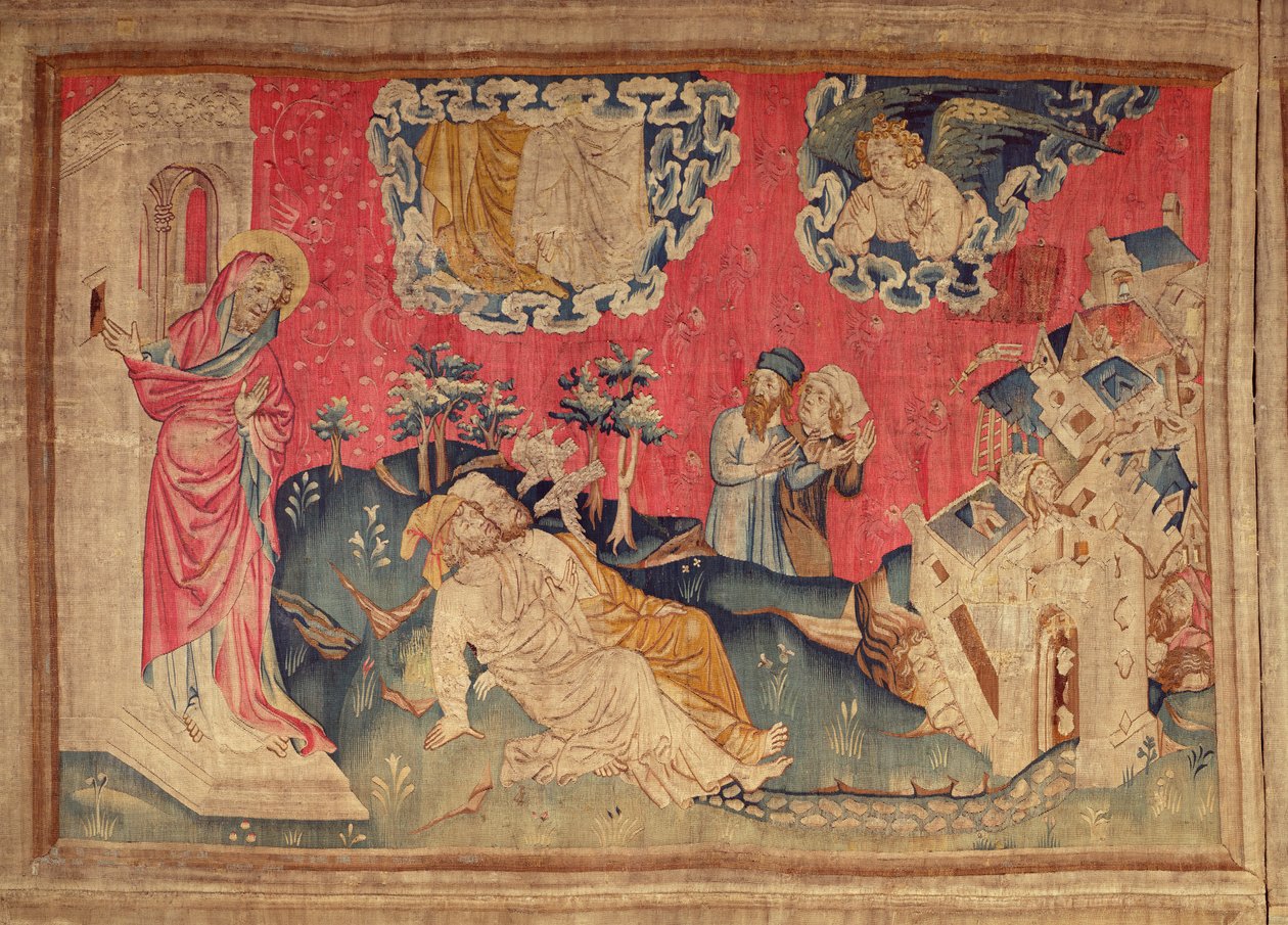 Svědci vzkříšeni z Apokalypsy Tapiserie Angers, 1373-87 (tapisérie) od Nicolas Bataille