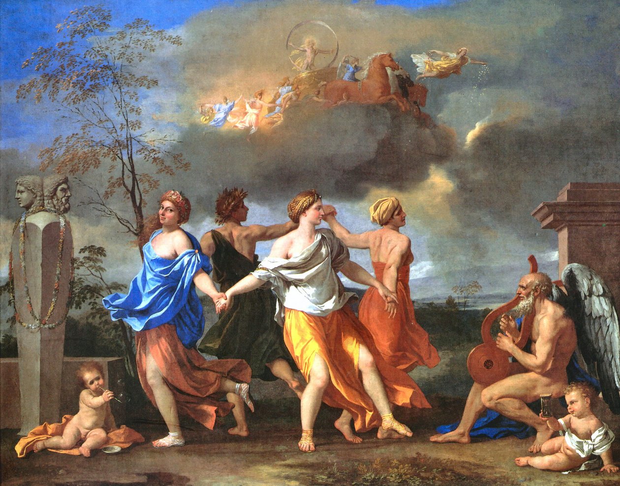 Tanec na hudbu času od Nicolas Poussin