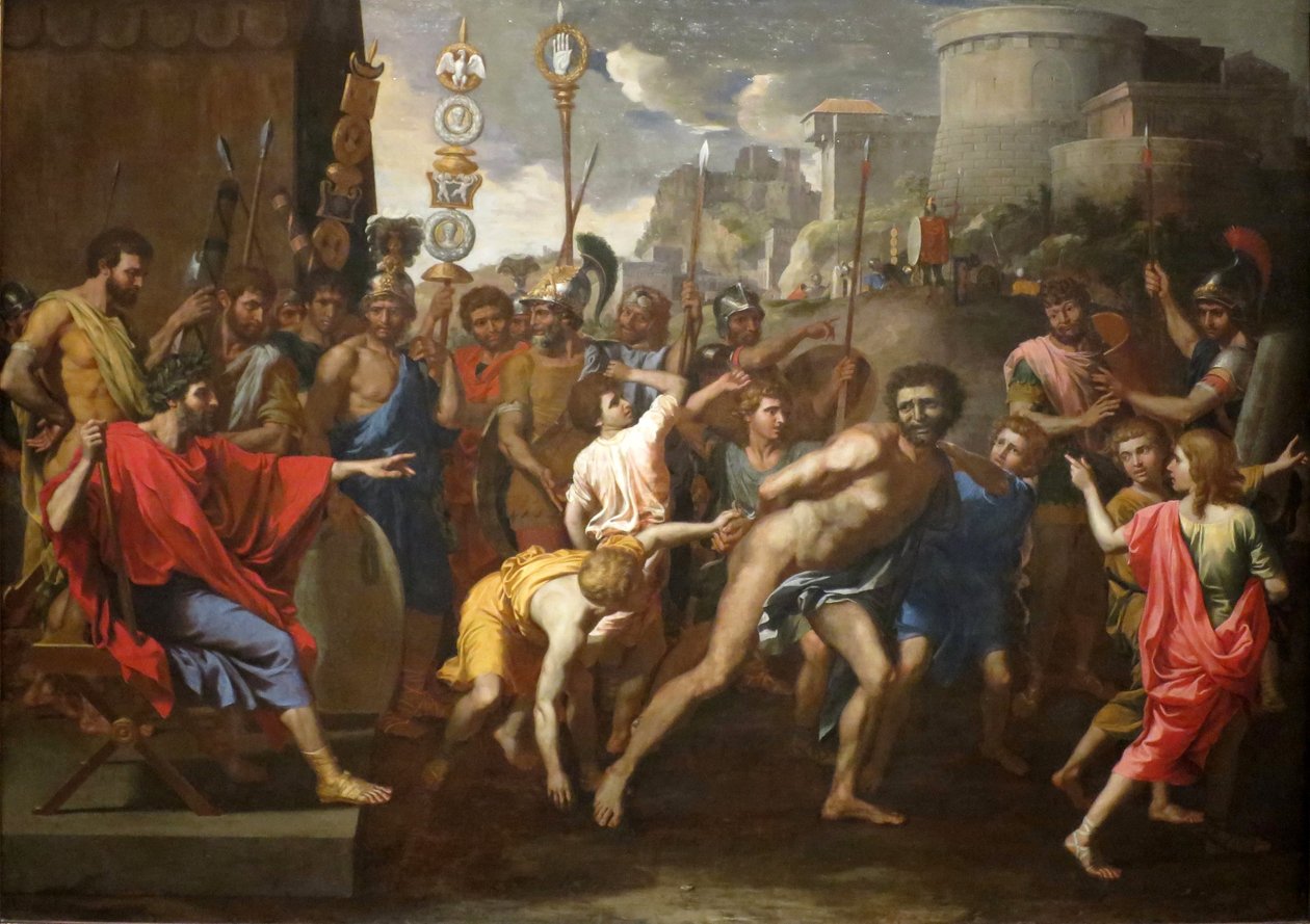 Camillus a učitel Falerii od Nicolas Poussin