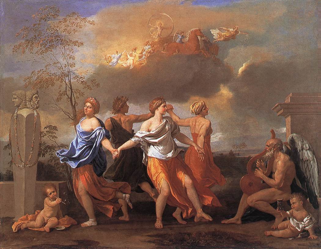 Tanec na hudbu času od Nicolas Poussin