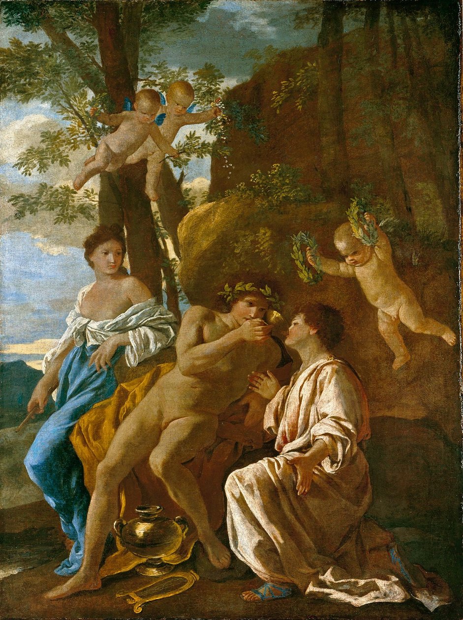 LInspiration du poète (Státní muzeum Dolního Saska) od Nicolas Poussin