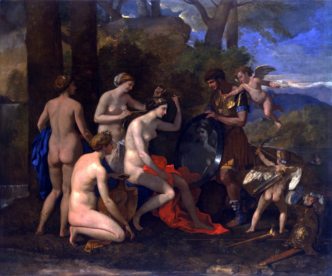 Mars a Venuše od Nicolas Poussin
