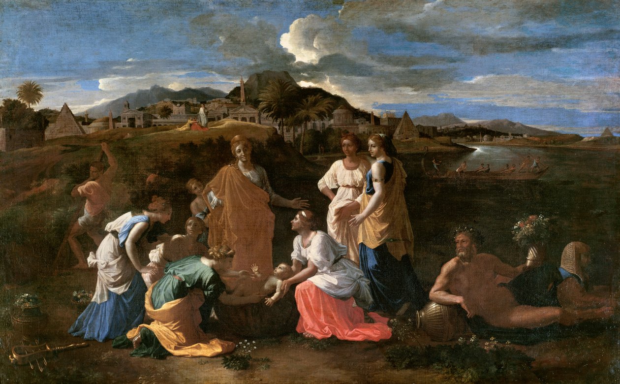 Mojžíš zachráněn z vody, 1647 od Nicolas Poussin