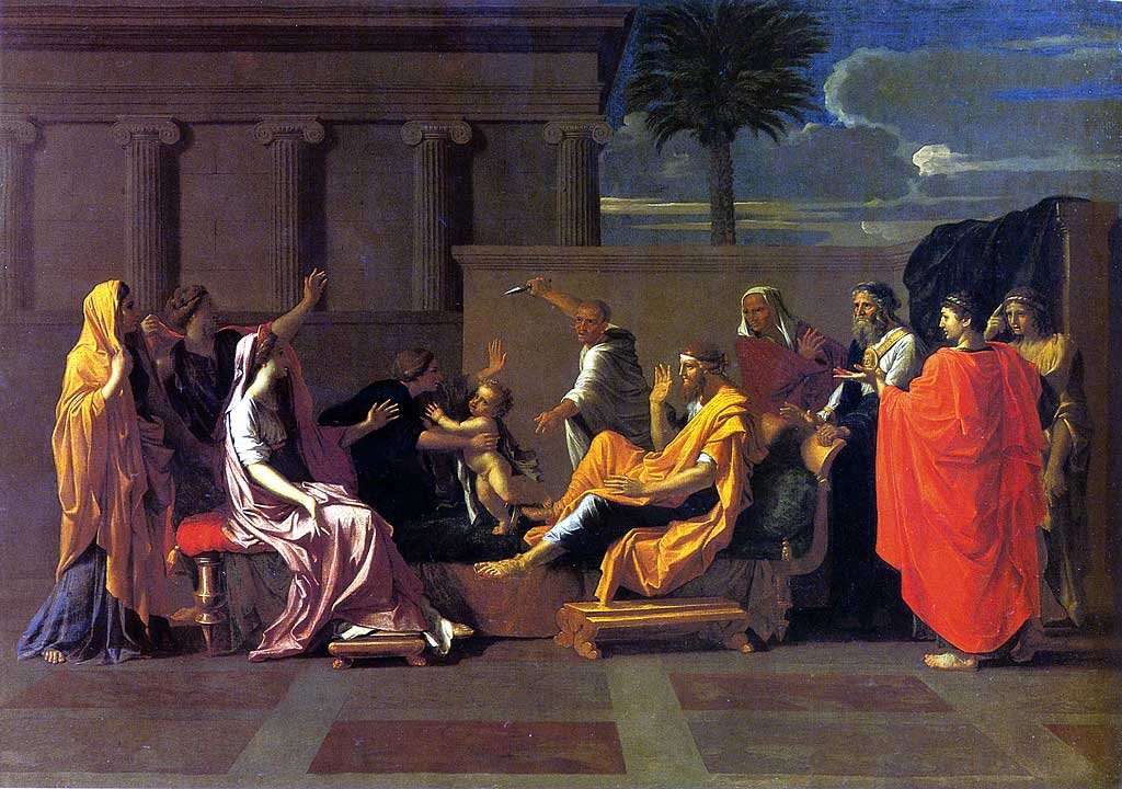 Mojžíš pošlapává faraonovu korunu od Nicolas Poussin