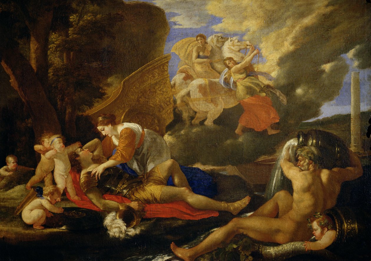 Rinaldo a Armida od Nicolas Poussin