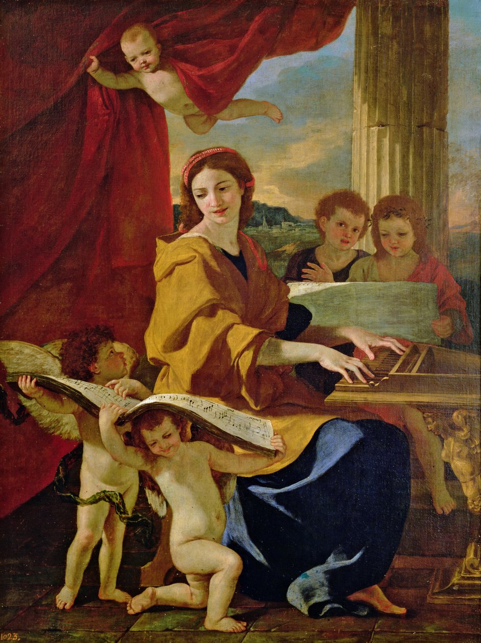 Svatý. Cecílie od Nicolas Poussin