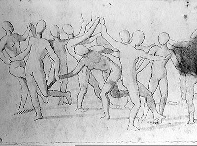 Studium na bakchanálii od Nicolas Poussin
