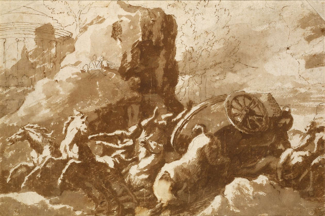 Smrt Hippolyta od Nicolas Poussin