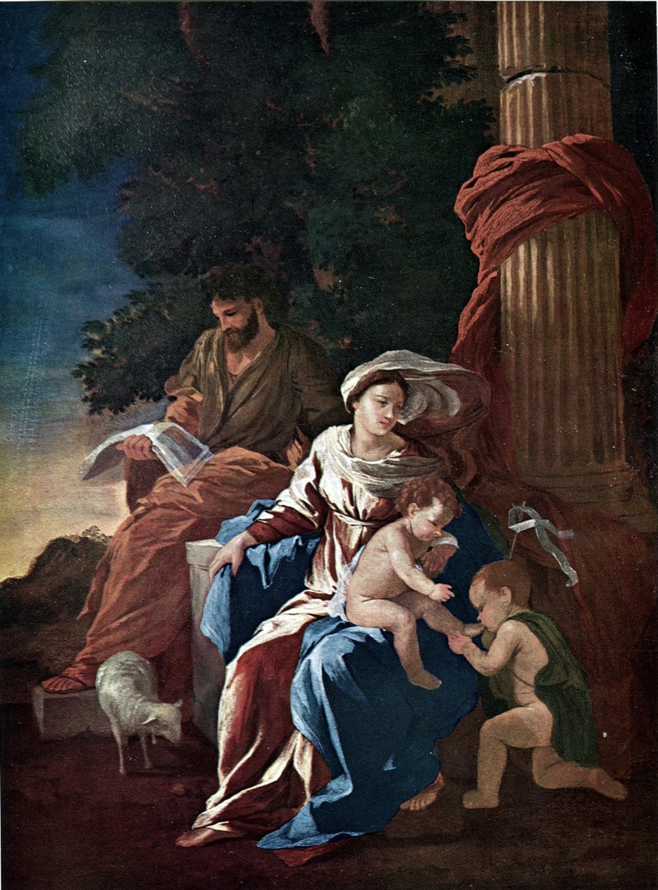 Svatá rodina se svatým Janem od Nicolas Poussin