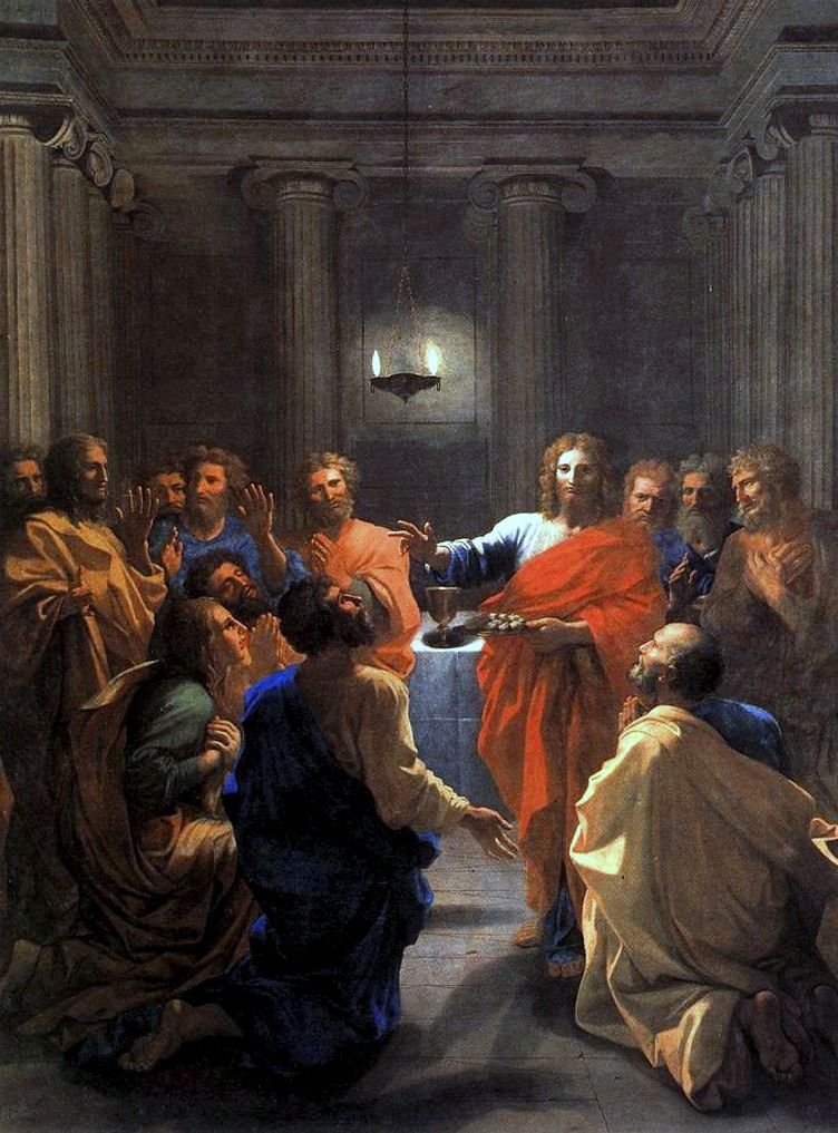 Instituce eucharistie od Nicolas Poussin