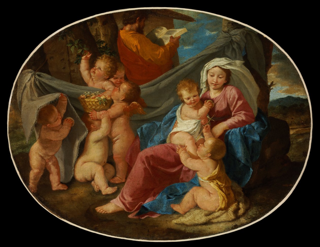 Zbytek na útěku do Egypta od Nicolas Poussin